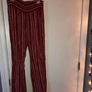 Red Striped Comfy Pants